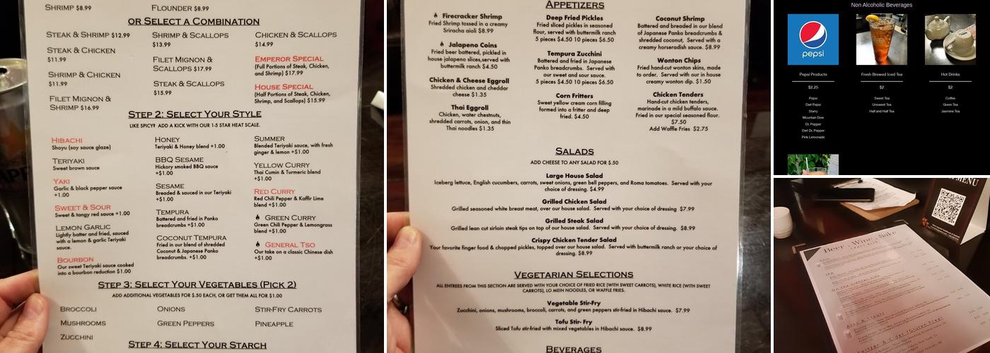 Shoto Japanese Steakhouse & Seafood Menu