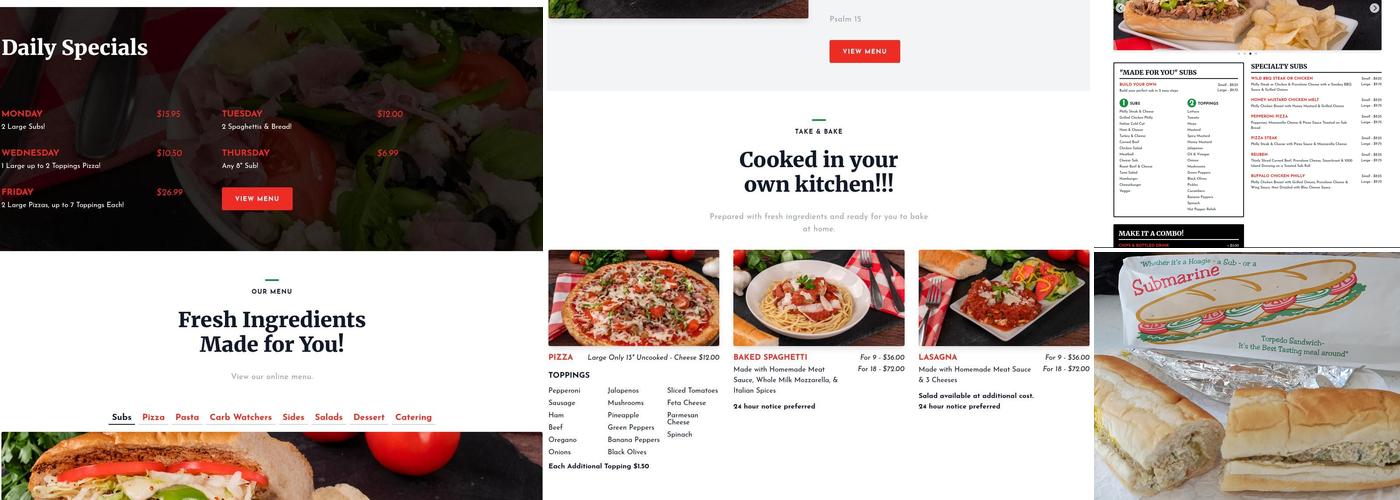 George's Menu