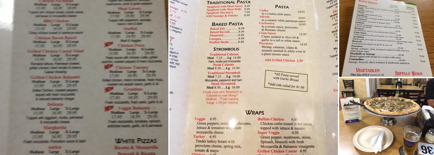 Time Square Pizza Downtown Menu