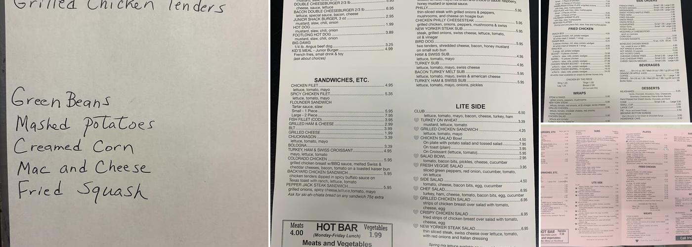 Burger Shack Menu