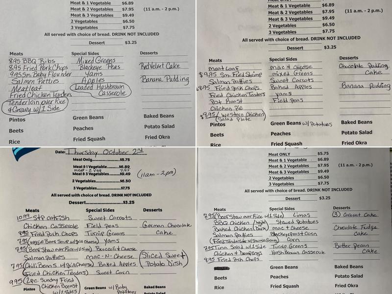 Hometown BBQ & Seafood Menu