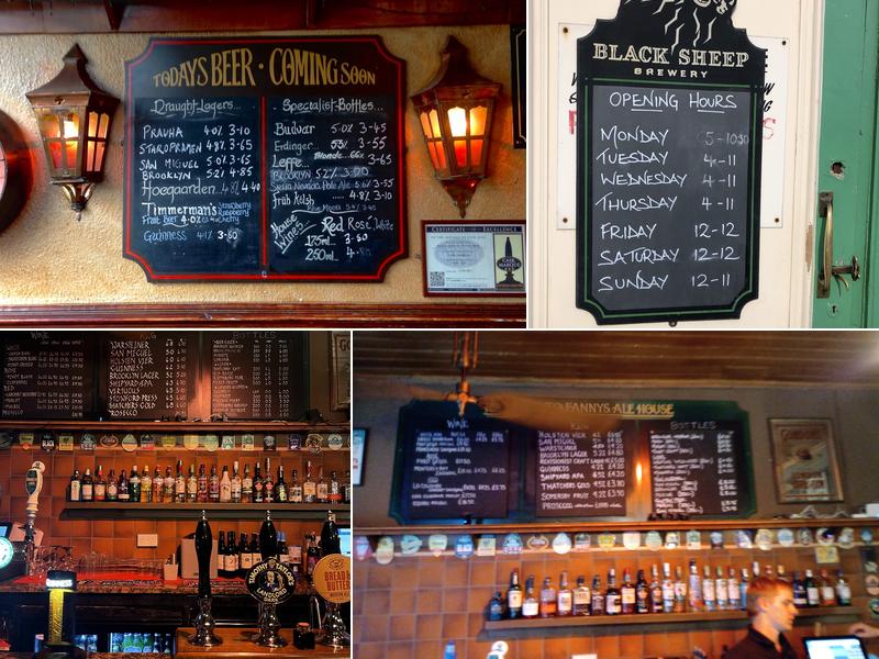 Fanny's Ale House Menu