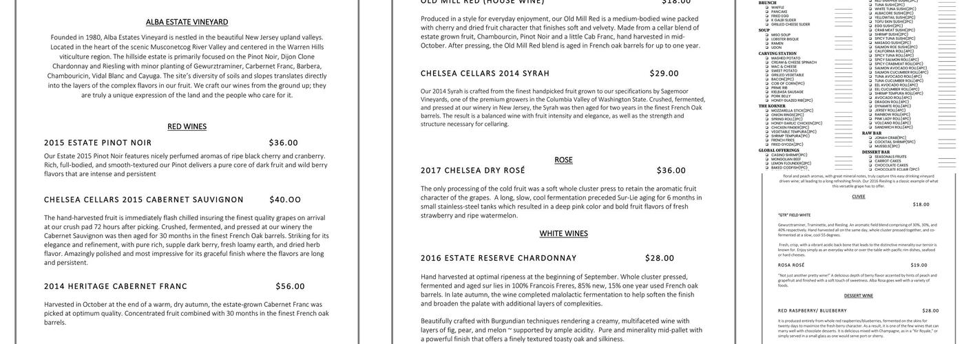 POC All You Can Eat Sushi - Hackensack, NJ Menu