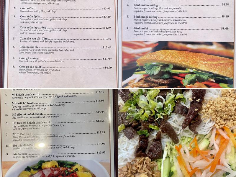 Saigon Noodle House Menu