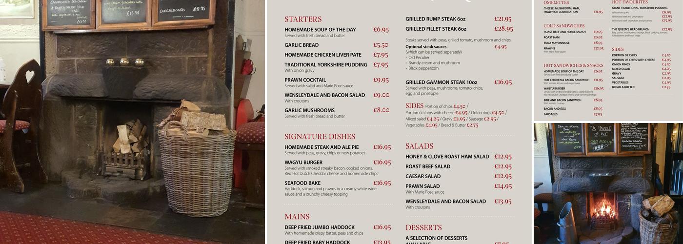 Queens Head Inn Menu