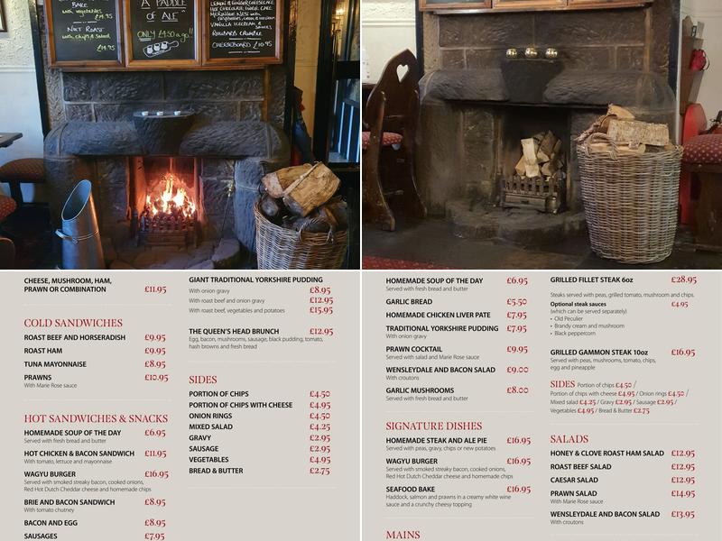 Queens Head Inn Menu