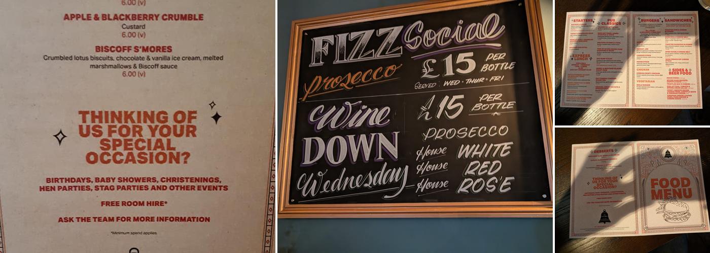 Old Bell Tavern Menu