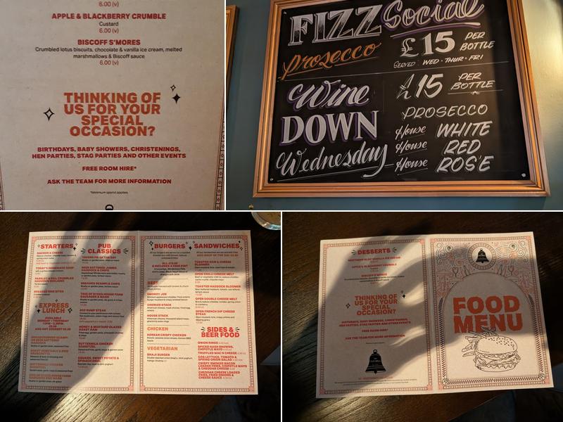 Old Bell Tavern Menu