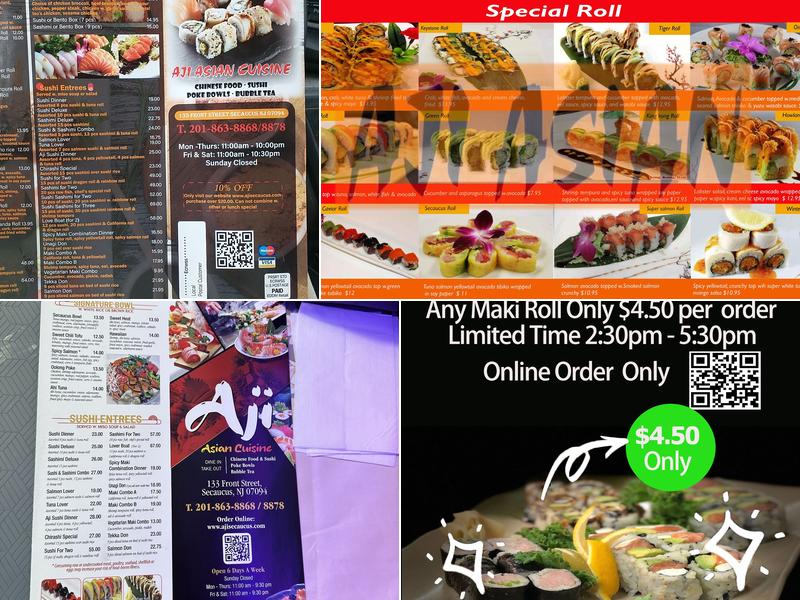 Aji Asian Cuisine Menu