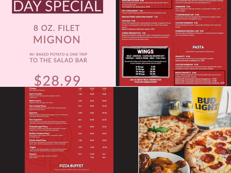 Sam's Pizza Etc Menu