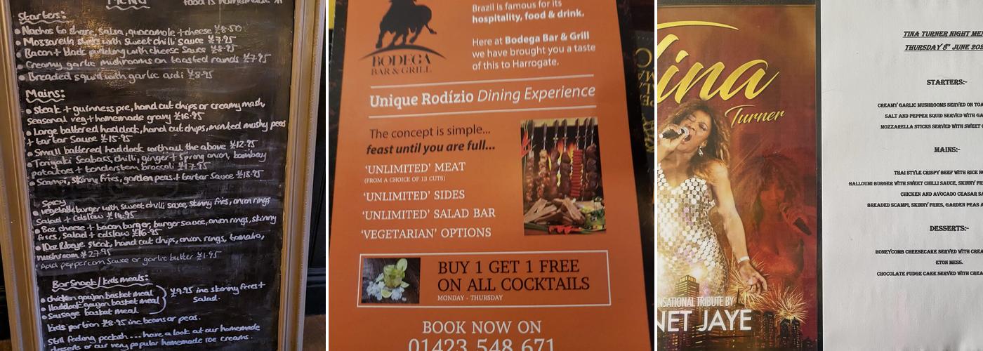 The Joiners Arms Menu