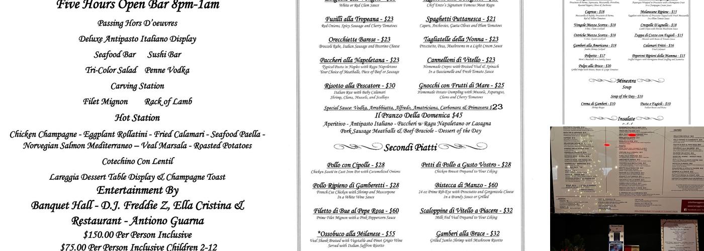 La Reggia Menu