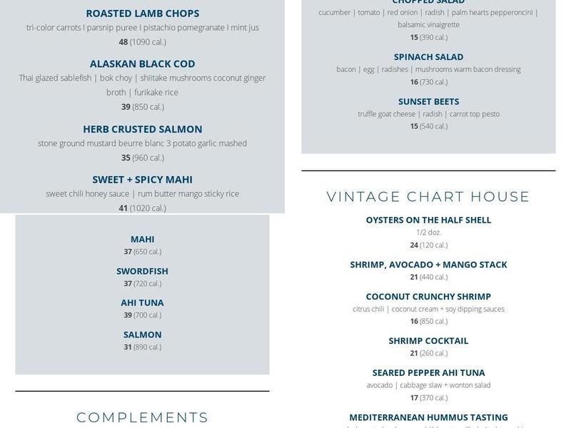 Chart House Menu
