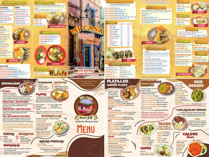 MI CASA MEXICAN GRILL Menu