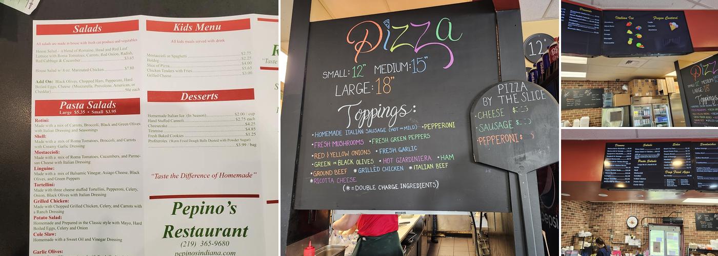Pepino's Restaurant Menu