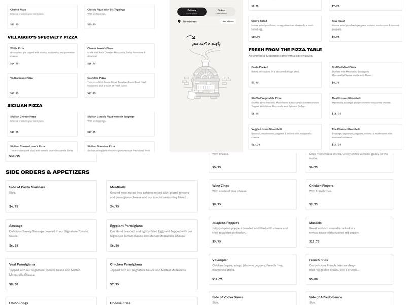 Villaggio's Food Emporium Menu