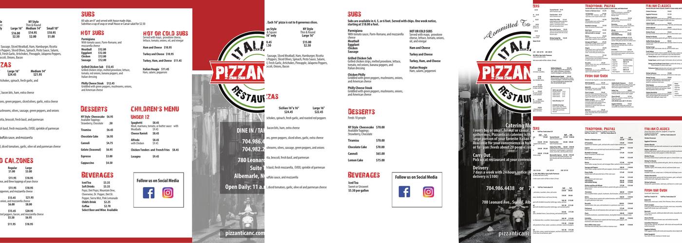 PizzAntica Menu