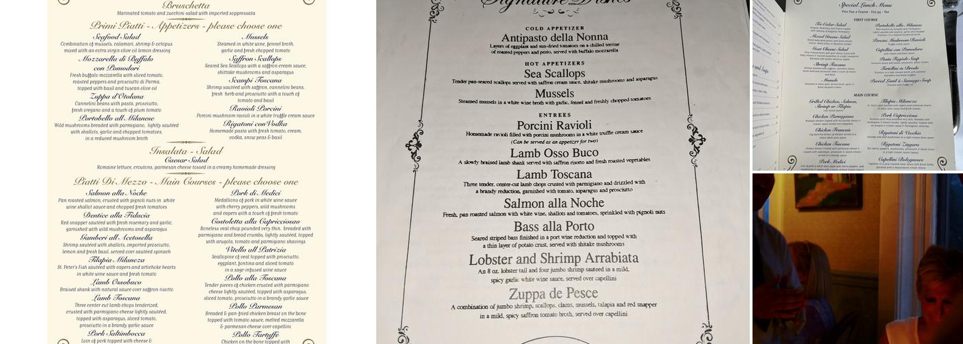 Il Mondo Vecchio Menu