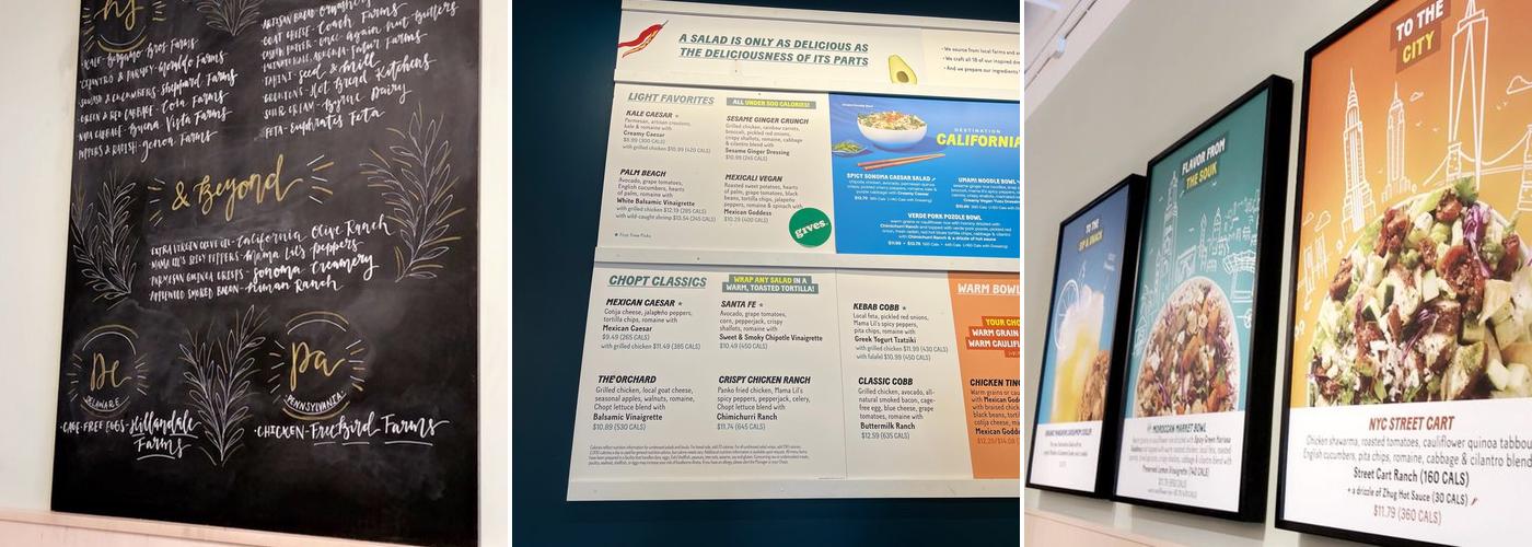 Chopt Creative Salad Co. Menu