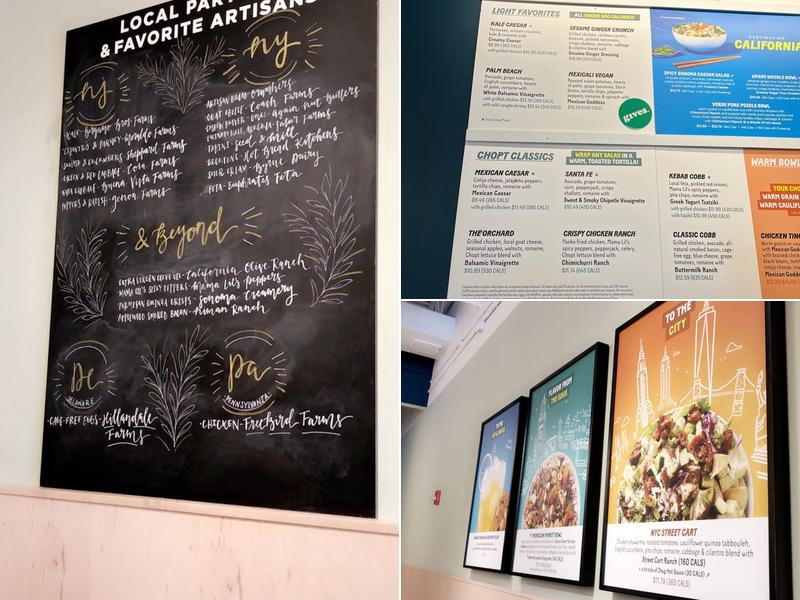 Chopt Creative Salad Co. Menu