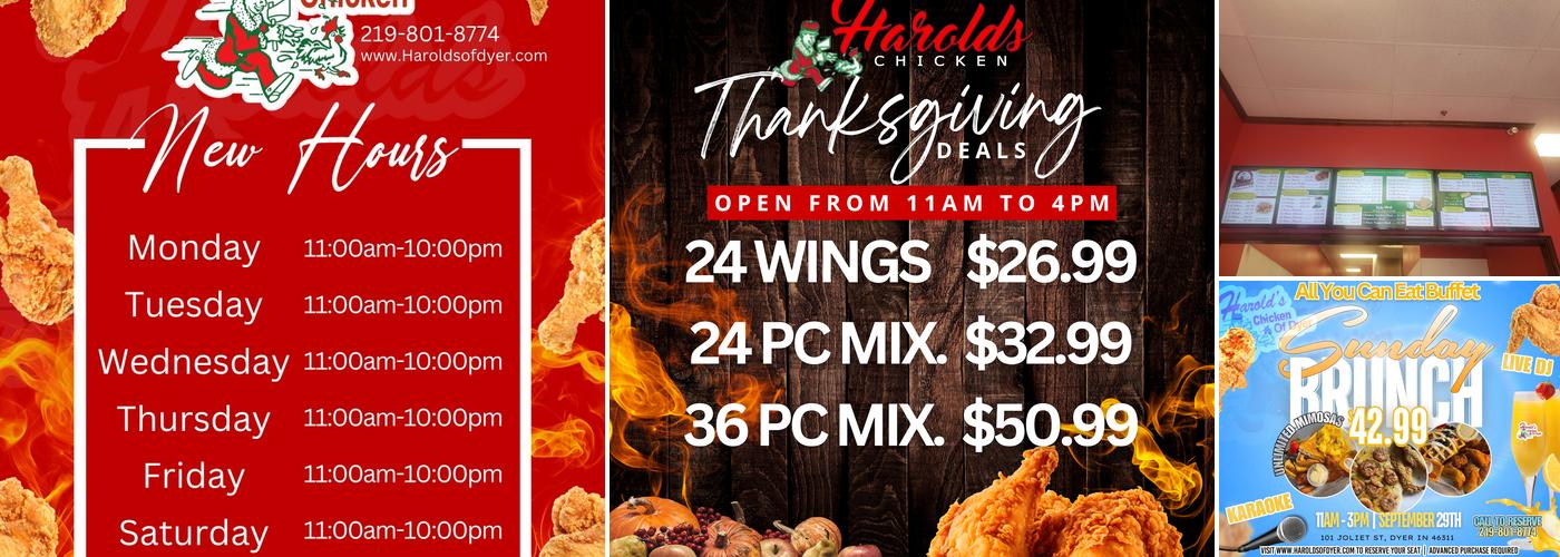 Harold's Chicken of Dyer #19 Menu