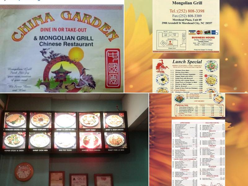 China Garden & Mongolian Grill Menu