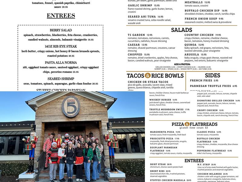 Tavern 5 Menu