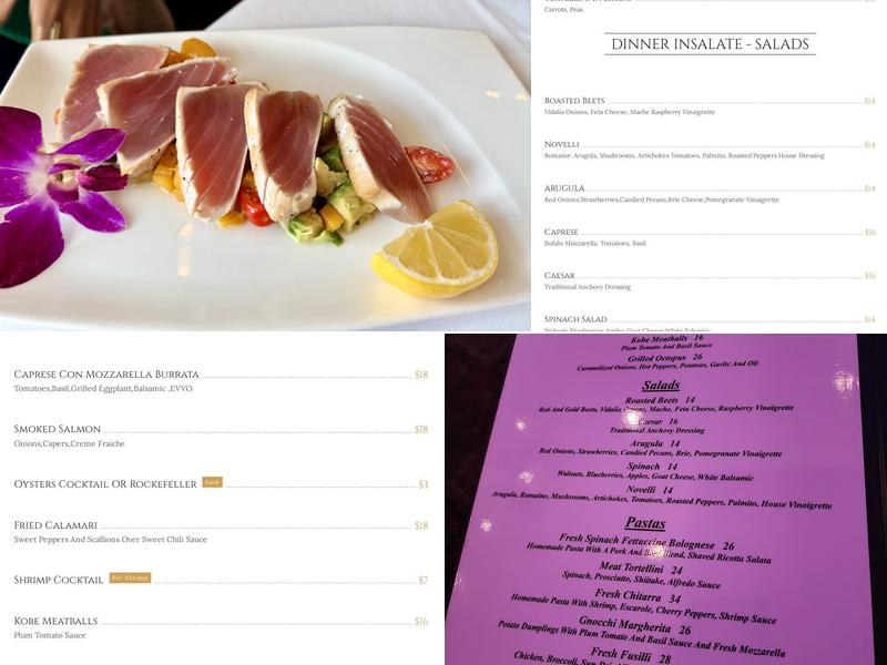 Novelli Menu