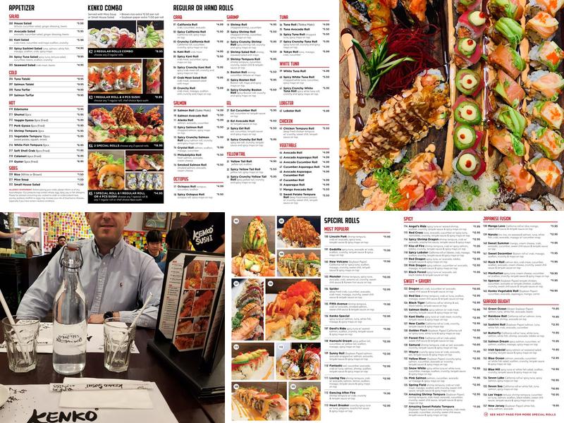 Kenko Sushi Menu