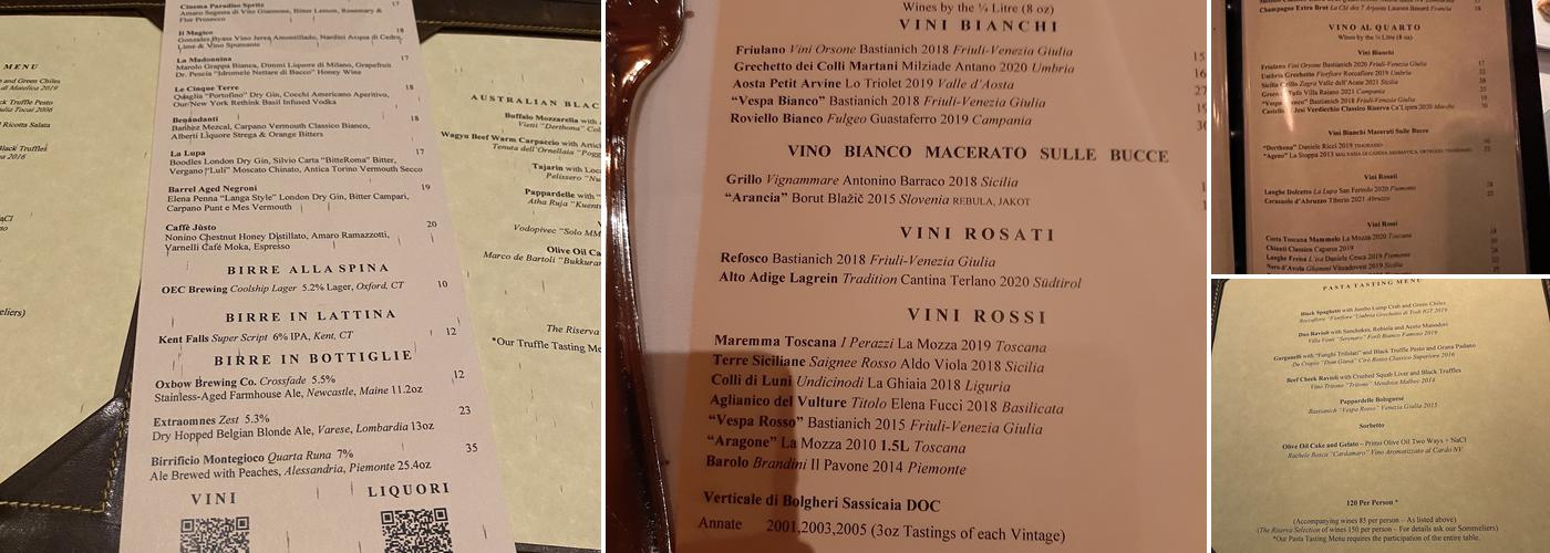 Babbo Menu