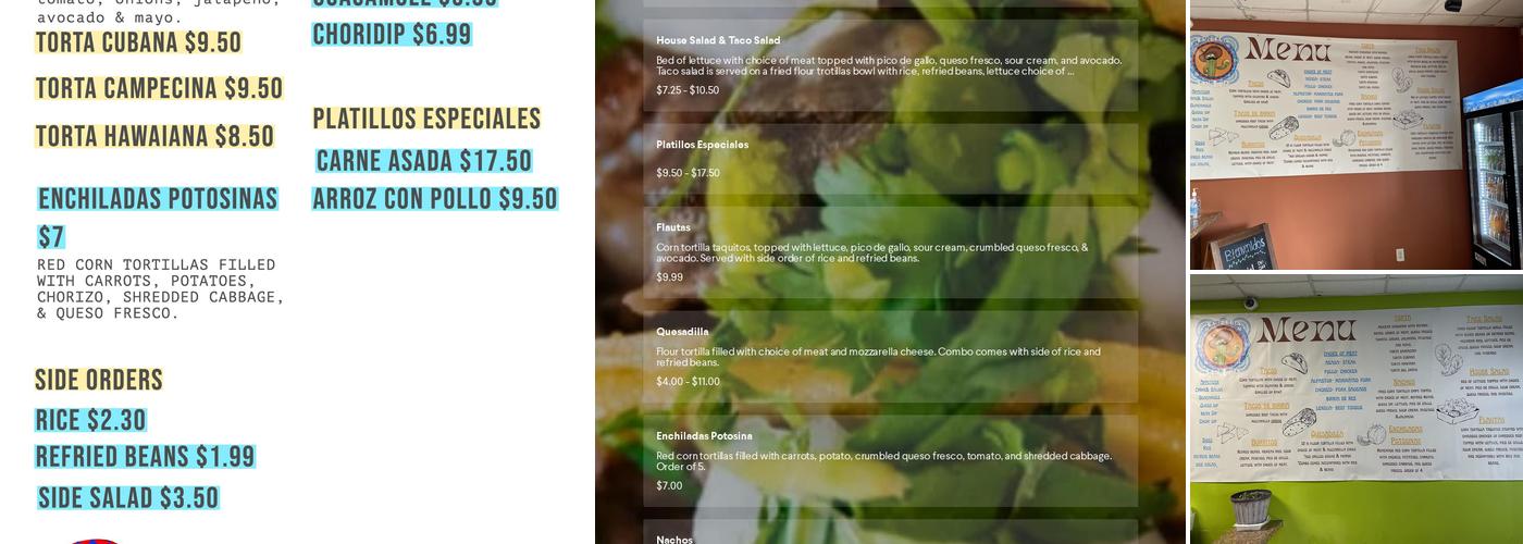 Taqueria San Luis Menu