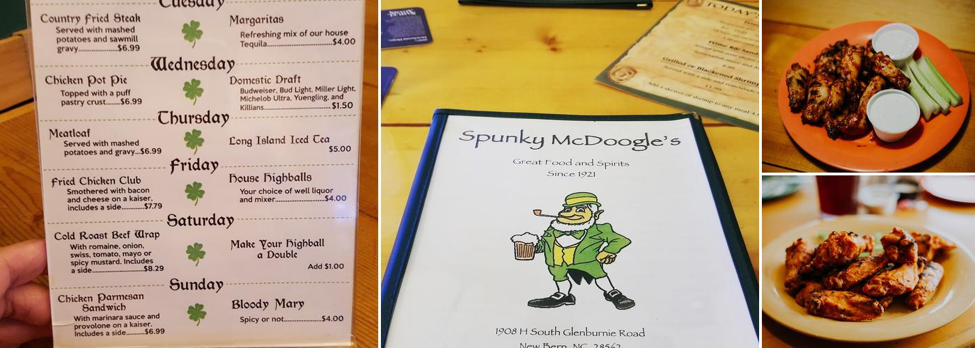 Spunky McDoogle's Menu