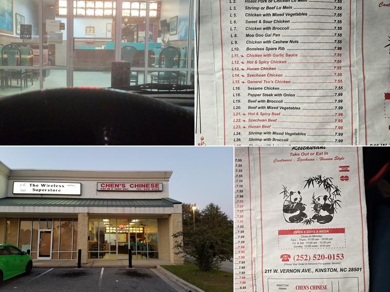 Chen's Chinese Parking lot, 211 W Vernon Ave, Kinston