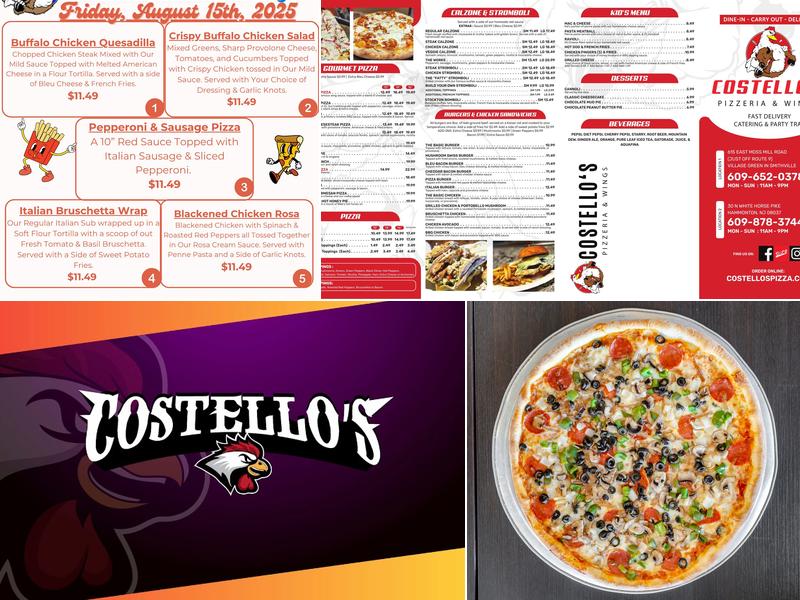 Costello's Pizzeria & Wings Menu
