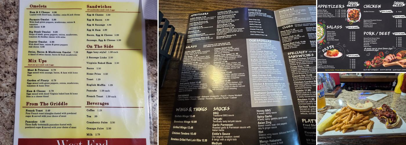 West End Grill & Bar Menu