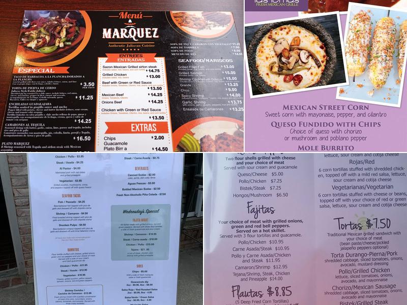 Marquez Mexican Grill Menu