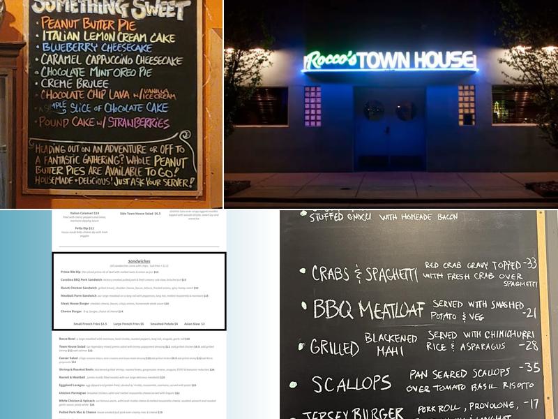Roccos Town House Menu