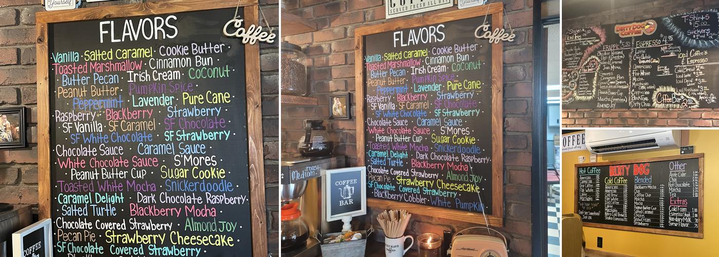 Dirty Dog Coffee Menu