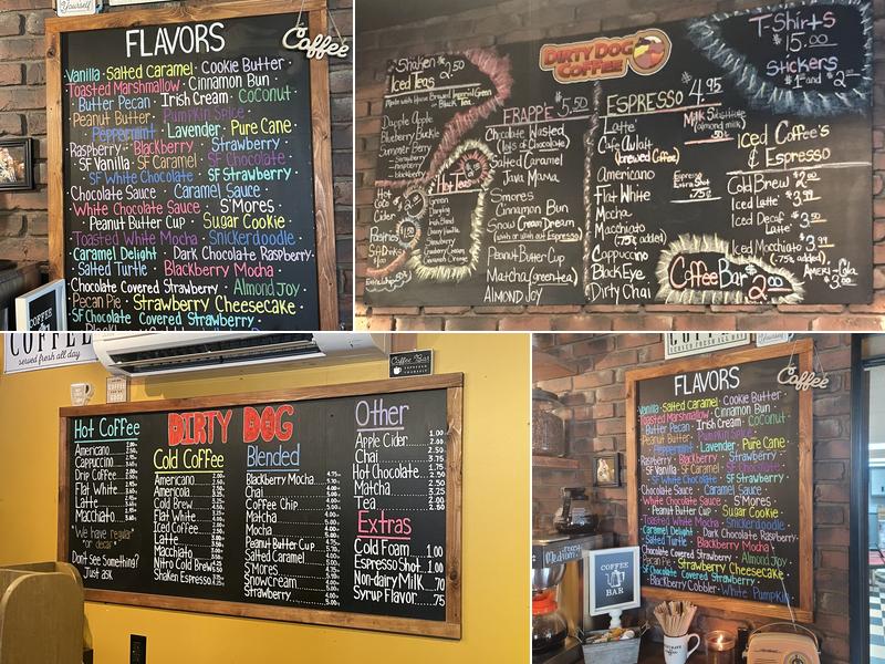 Dirty Dog Coffee Menu
