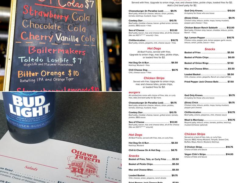 The Ottawa Tavern Menu