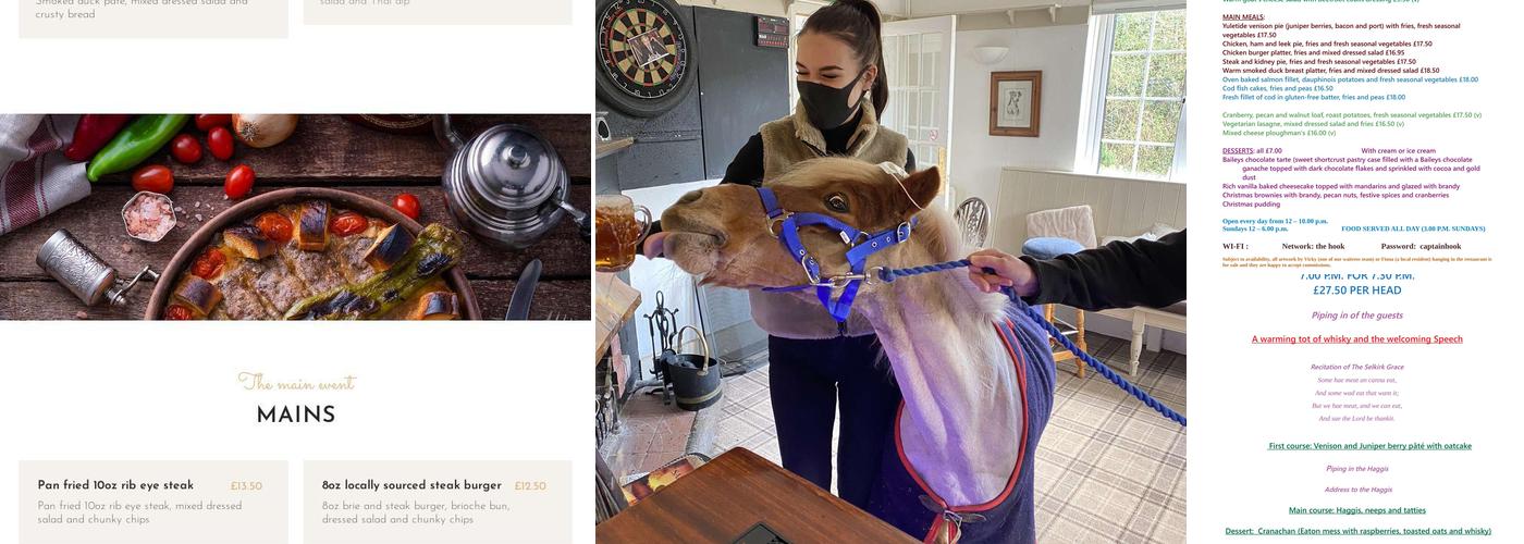 The Hook and Glove at Farley Menu