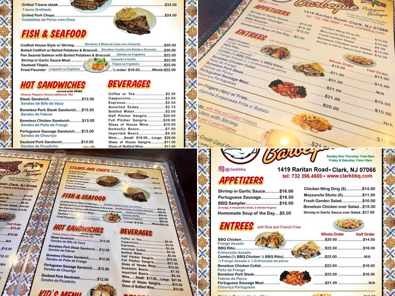 Clark Bar B Que Menu