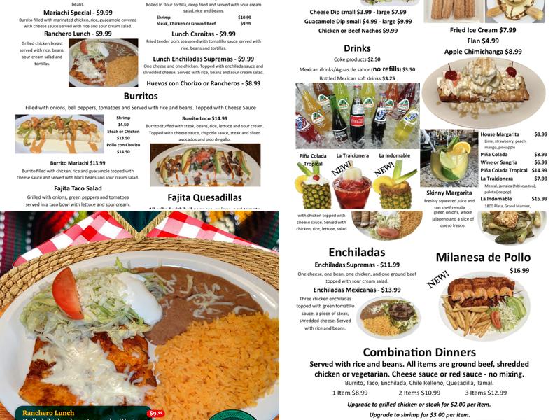 PLAZA DEL MARIACHI Menu