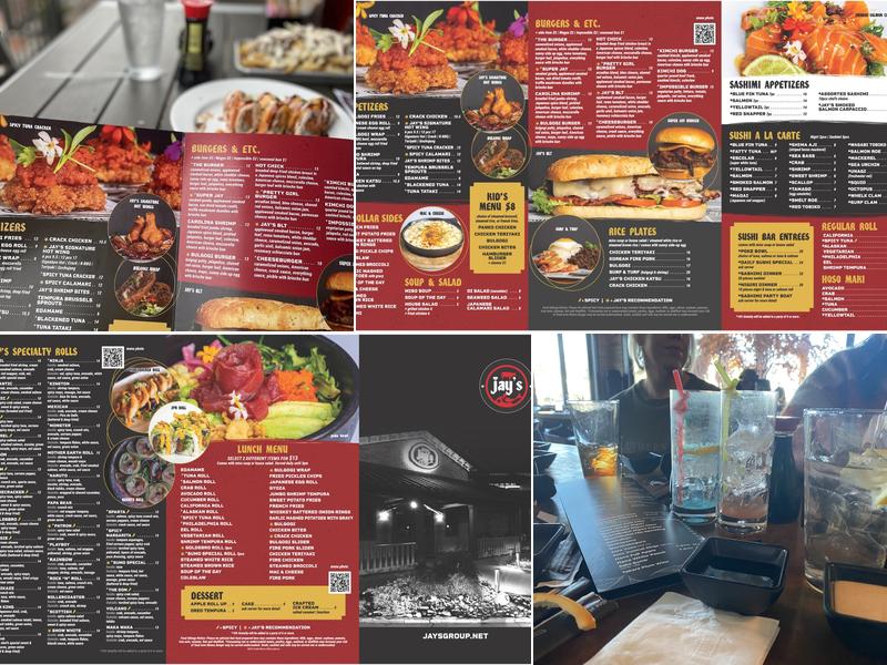 Jay's 108 Goldsboro Menu