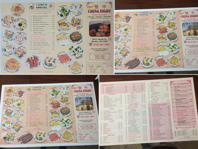 China Eight Menu