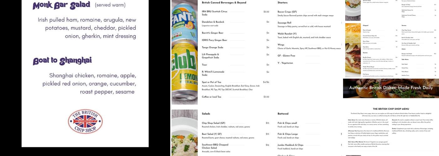 The British Chip Shop Menu
