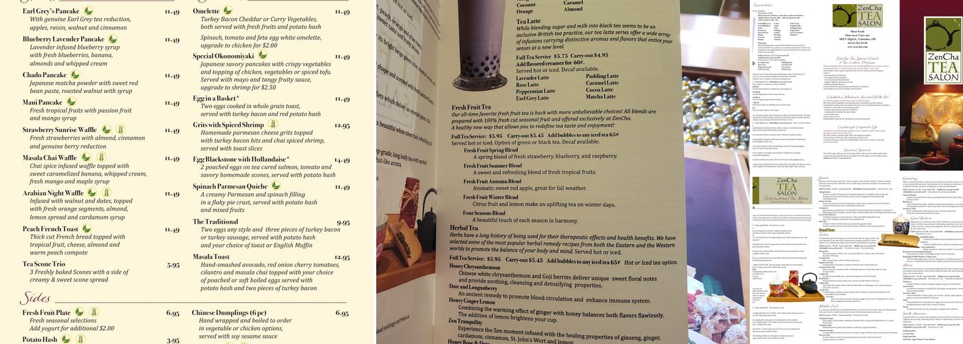 ZenCha Tea Salon Menu