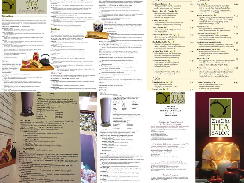 ZenCha Tea Salon Menu