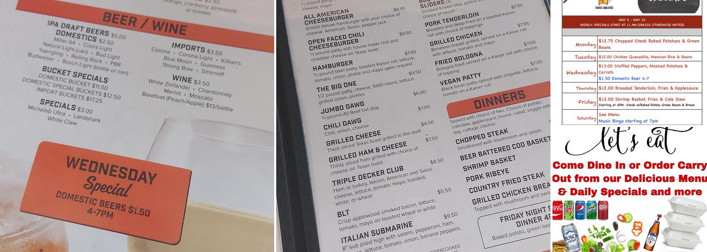 Fillin' Station Menu