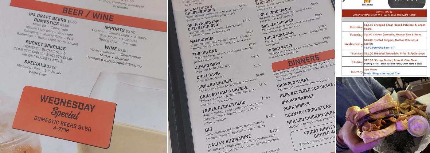 Fillin' Station Menu